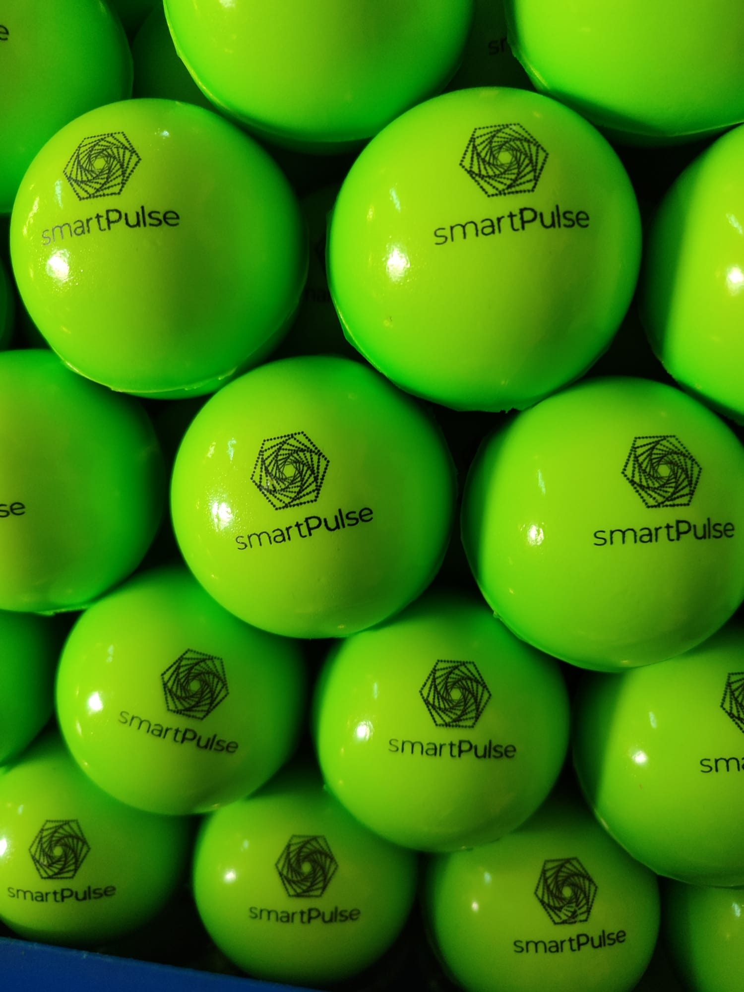 SmartPulse logo baskılı yeşil stres topu